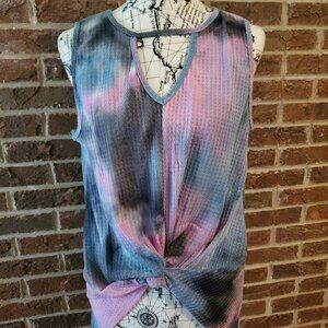 ~NEW~ Haptics Sleeveless Tie Dye Waffle Top - Medium